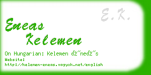 eneas kelemen business card